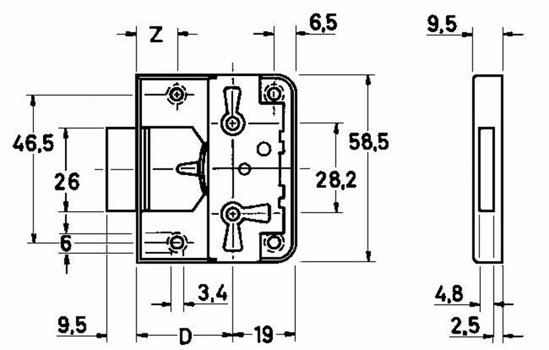 704 40 MM RIEGELSCHLOSSERAUFLIEGEND, IC-SCHLIEßUNG 0704.40002:IC.686 3340341