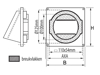 KAPROOSTER MET KLEP Ø100/125 / 110X55MM, GRIJS 20200172 3340797