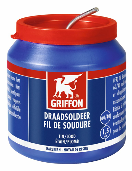 GRIFFON DRAADSOLDEER TIN/LOOD 60/40 HK 1,5MM POT 500G*6 NLFR 1236163 3341003