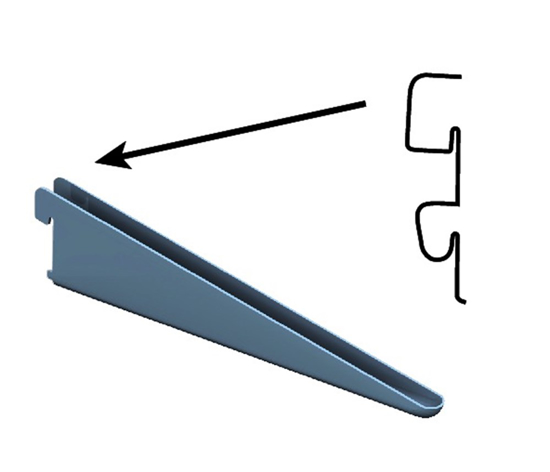 DRAGER ELEMENT DUBBEL 1-HAAKS SYS 32 STAAL WIT 27CM 10202-00028  3341099