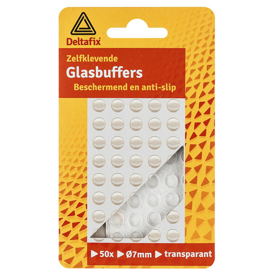 GLASBUFFER ZELFKLEVEND BOL TRANSPARANT 8 MM X 1.3MM 50ST 718 3342470