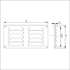 SCHOEPENROOSTER, RVS 316 , OPBOUWMAAT 215X105MM, RVS BULK B1-2211I 3342530