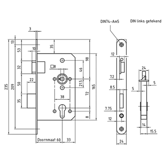 MAUER 9036 PZW 60 MM SKG** RVS DIN RS  3342679