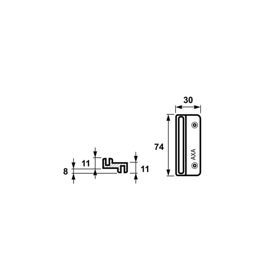 SLUITPLAAT/N-VERZET 8 MM/GZA EAN 33078764E 3344251