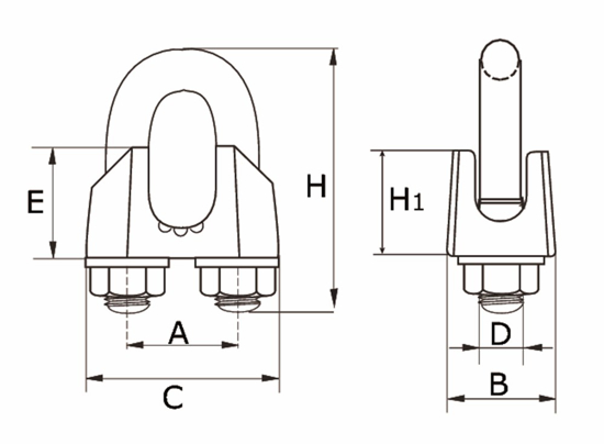 400-14E / STAALDR.KLEM TYPE 741 14MM VZ.  3344862