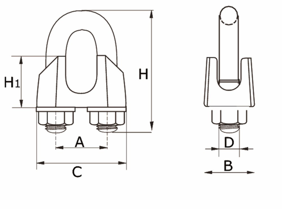 920-05I / STAALDR.KLEM TYPE 741 05MM RVS AISI 316  3344878