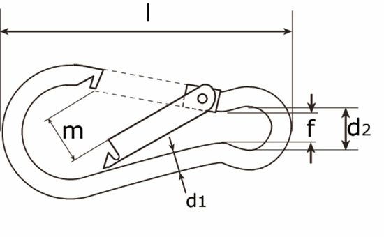 245-07I / KARABIJNHAAK 070X07MM RVS AISI 316  3344888