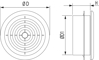 VENTILATIEROOSTER ABS & HOGE MONTAGERING & KLEMRING Ø 125 MM 20201003 3346014