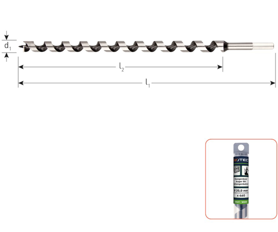 SLANGENBOOR SILVER-LINE, ø10X155X230 240.1000 3346367