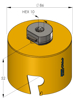 PROFIT MULTI PURPOSE GATZAAG Ø 86 MM , MET GEINTEGREERDE ADAPTER, MET 09081086 3348730