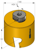 PROFIT MULTI PURPOSE GATZAAG Ø 80 MM , MET GEINTEGREERDE ADAPTER, MET 09081080 3349055