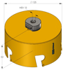 PROFIT MULTI PURPOSE GATZAAG Ø 125 MM , MET GEINTEGREERDE ADAPTER, MET 09081125 3349057