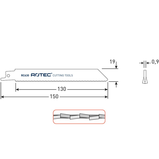 RECIPROZAAGBLAD RC630 / S922BF(VPE 5) 525.0630 3349985