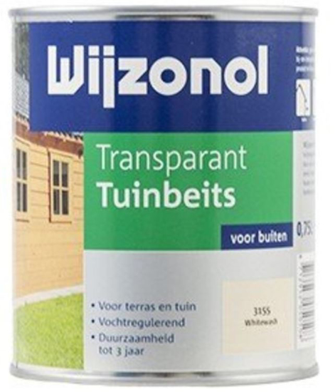 #WIJZONOL TRANSPARANT TUINBEITS RM 0.75L 3155 WHITEWASH  3350009