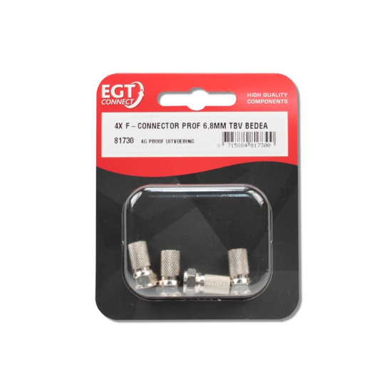 4X F-CONNECTOR PRO 6,8MM TBV BEDEA  3350676