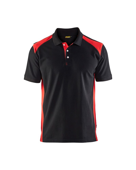 POLOSHIRT PIQUE ZWART/ROOD L 332410509956L  3350739