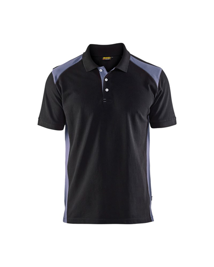 POLOSHIRT PIQUE ZWART/GRIJS M 332410509994M  3350741