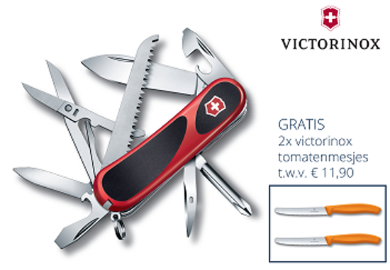 ZAKMES, VICTORINOX, EVOGRIP18, 15FUNCT, LOCK, ROOD+SOFT TOMATENMES  3351936