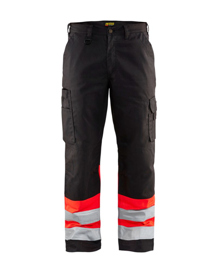 WERKBROEK HIGH VIS ZWART/HIGH VIS ROOD C50 156418119955C50  3352521