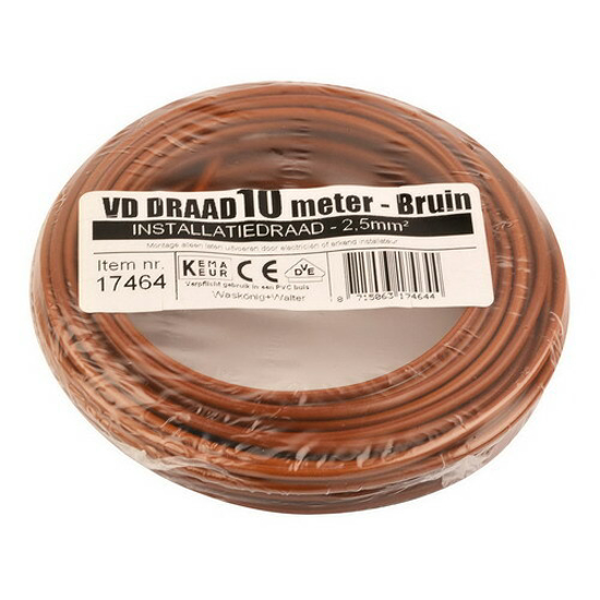 VD-DRAAD 2,5 MM² BRUIN - 10METER  3353121