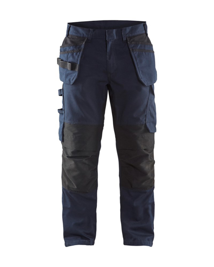 SERVICE WERKBROEK MET STRETCH EN SP ZAK D MARINEBLAUW/ZWART C 52  3353659