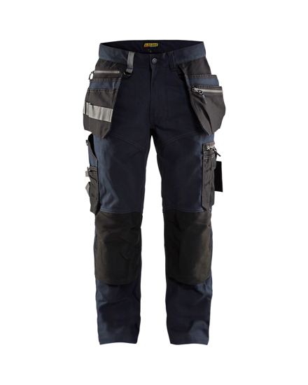 WERKBROEK MET STRETCH DONKER MARINEBLAUW/ZWART C52 159013438699C52  3354543