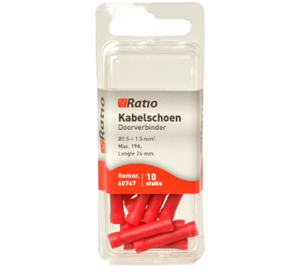 KABELSCHOEN STOOTVERBINDER 0,5-1,5MM² - 10ST IN BLISTER  3354901