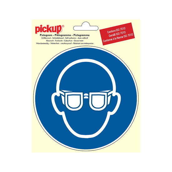 STICKER VEILIGHEIDSBRIL VERPLICHT 150 MM ROND P900-15 3344771