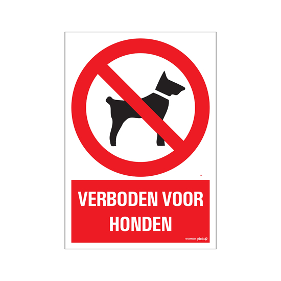 BORD VERBODEN VOOR HONDEN 230X330 MM 1272300005 3351816