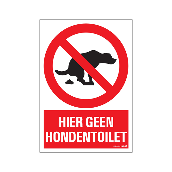 BORD HIER GEEN HONDENTOILET 230X330 MM 1272300006 3351822