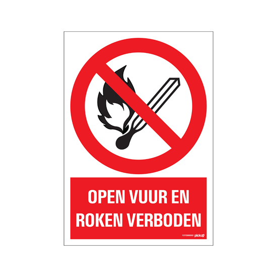 BORD OPEN VUUR EN ROKEN VERBODEN 230X330 MM 1272300002 3351824