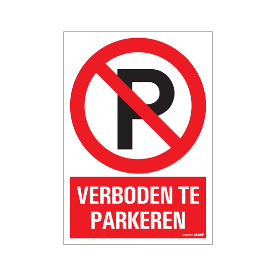 BORD VERBODEN TE PARKEREN 230X330 MM 1272300001 3351825