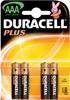 DURACELL PLUSPOWER 1,5V AAA MN2400 (BLISTER A 4 STUKS)  3356576