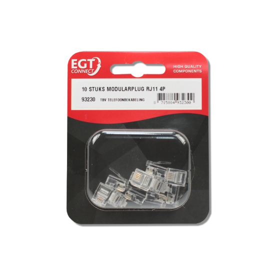 10 STUKS MODULARPLUG RJ11 4 PINS  3343404