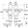 CURVE PLUS VH BESLAG/BLOKKRUK/PC92/ 242X52/F1 GESLEPEN/38-54MM/SKG3 6665101192K 3356164