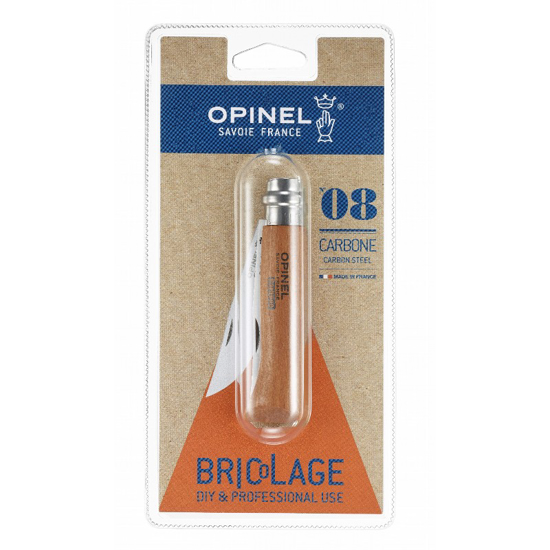 ZAKMES N°08 CARBON,OPINEL CLASSIC,NIET RVS/HOUT,VIROBLOC,BLS  3358024