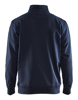 SWEATSHIRT BI-COLOUR MET HALVE RITS DONKER MARINEBLAUW/ZWART M 3353115  3354550