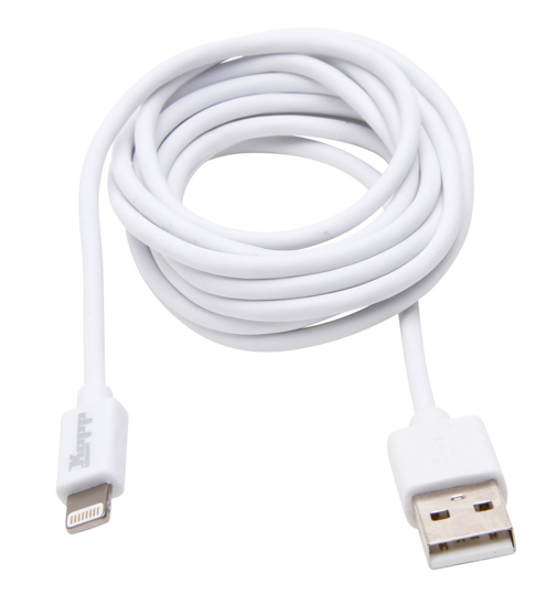 Afbeeldingen van USB-A OPLAADKABEL NAAR USB-LIGHTNING MFI 2 METER WIT