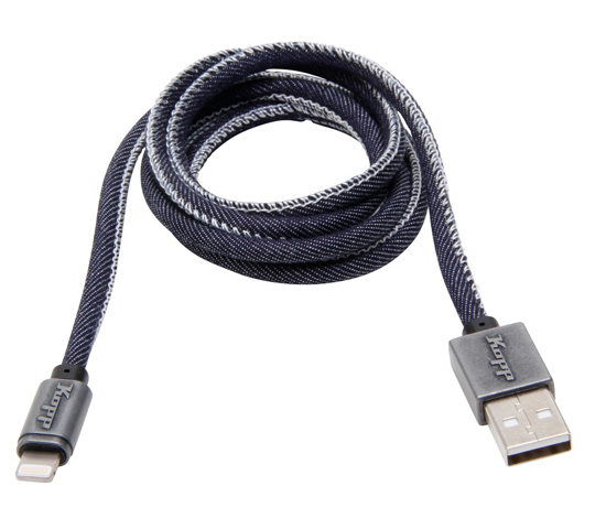 Afbeeldingen van USB OPLAADKABEL LIGHTNING 1 METER MFI KABEL DEMIN LOOK