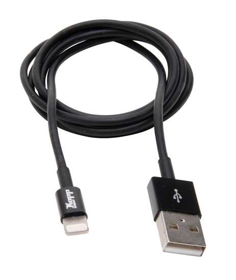 Afbeeldingen van USB OPLAADKABEL LIGHTNING 1 METER MFI KABEL ZWART