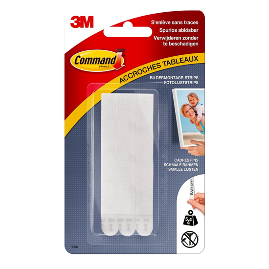 Afbeeldingen van COMMAND™ SMALLE STRIPS - WIT 3M 5.4 KG