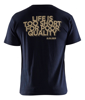 Afbeeldingen van T-SHIRT LIMITED EDITION 'LIFE IS TOO SHORT...' DONKER MARINEBLAUW L 941110428600L OP=OP