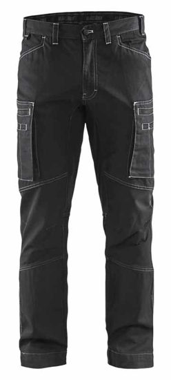 Afbeeldingen van SERVICE WERKBROEK DENIM STRETCH ZWART C54 145911429900C54