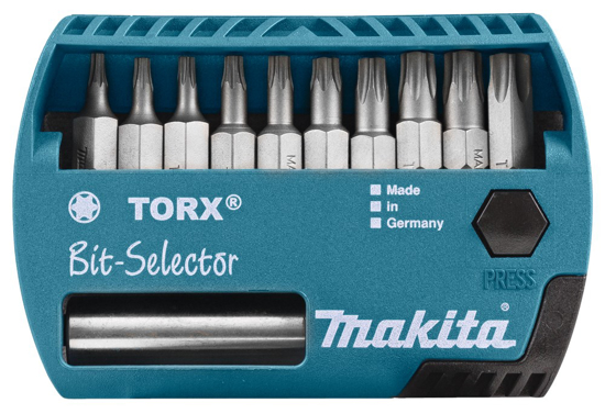 Afbeeldingen van MAKITA SCHROEFBITSET 11-DELIG TORX P-53768