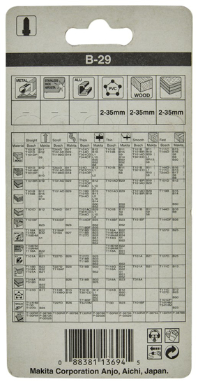 Afbeeldingen van MAKITA DECOUPEERZAAGBLAD HOUT GELAMINEERD 42MM A-80400