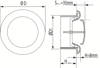 Afbeeldingen van VENTIELROOSTER AFVOER MONTAGEBUS Ø125MM STAAL WIT