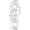 Afbeeldingen van NEMEF SLUITPLAAT P4119/17/T RECHT - 29X196MM - DR 2+4 RECHTS - RVS