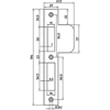 Afbeeldingen van VP 4000/17/T DR.2+4 BULK PER 10 SLUITPLAAT, RVS 29X196MM RECHTHOEKIG, VERLENGD, BULKVERPAKKING, PER 10 STUKS VERPAKT, DR 2+4.