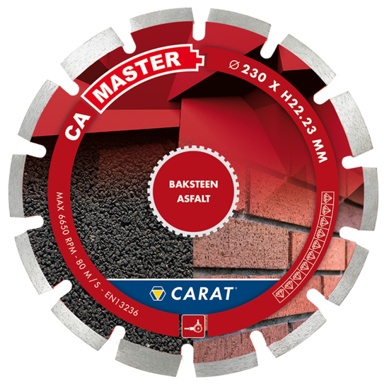 Afbeeldingen van CARAT DIAMANTZAAG BAKSTEEN / ASFALT Ø125X22,23MM, CA MASTER