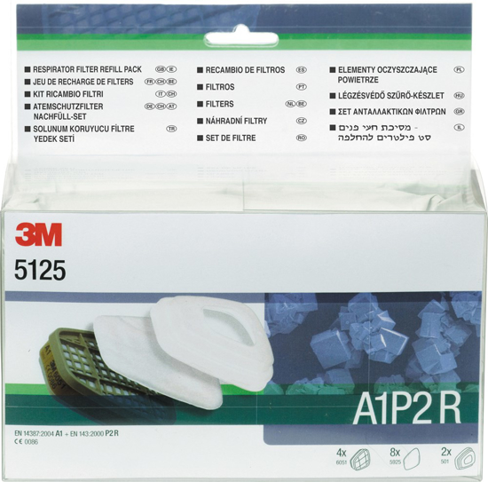 Afbeeldingen van 3M™ 5125 FILTERKIT (4X6051, 8X 5925, 2X 501)